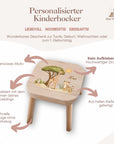 Tabouret coloré pour enfant personnalisé « Safari »
