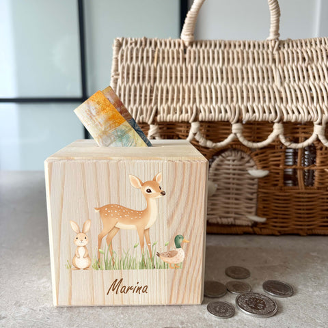 Salvadanaio personalizzato Bambi colorato