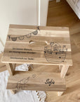 Tritthocker personalisiert zur Taufe Arche Noah