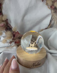 Nachtlicht mini mit 3D-Kristallkugel personalisiert Hirsch