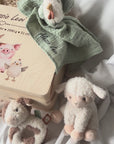 Geschenkset Bauernhof personalisiert - Erinnerungskiste, Schmusetuch, Rassel & Kuscheltier